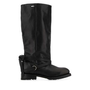 Our Legacy Unisex Black Leather High Engine Boots